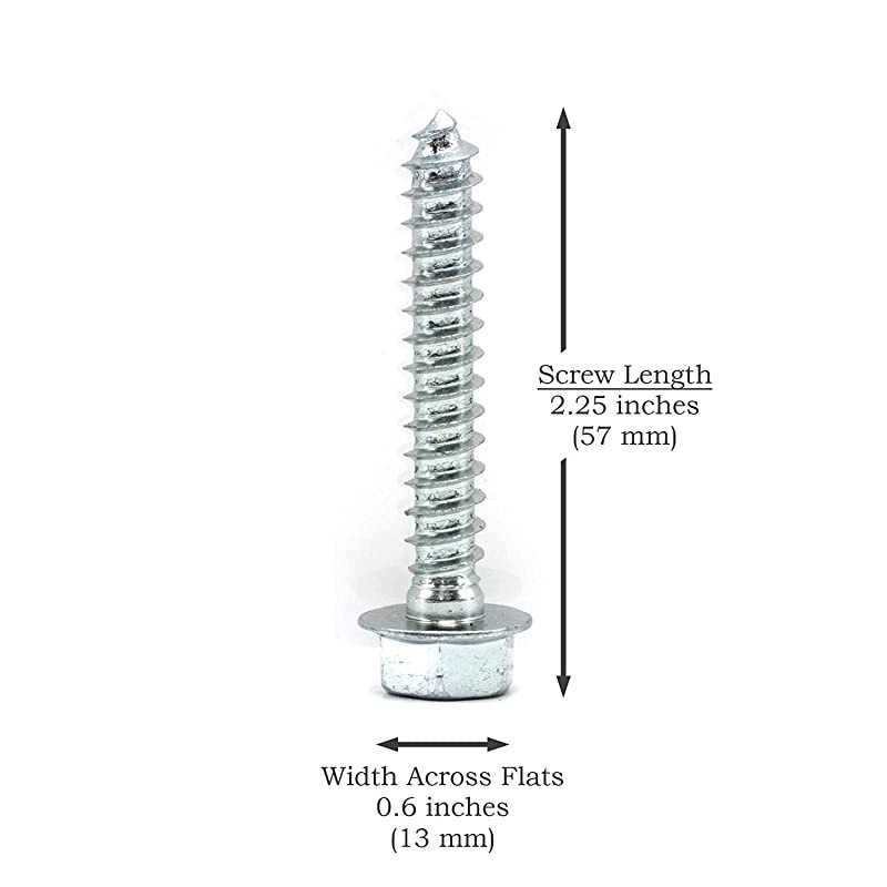 Pad Kit - Zinc - Grade 5 Steel Lag Bolts (10) and Mastic Pads (5) for Roof Antennas, TV Mounts, Tripods, and Satellite Dish Installation