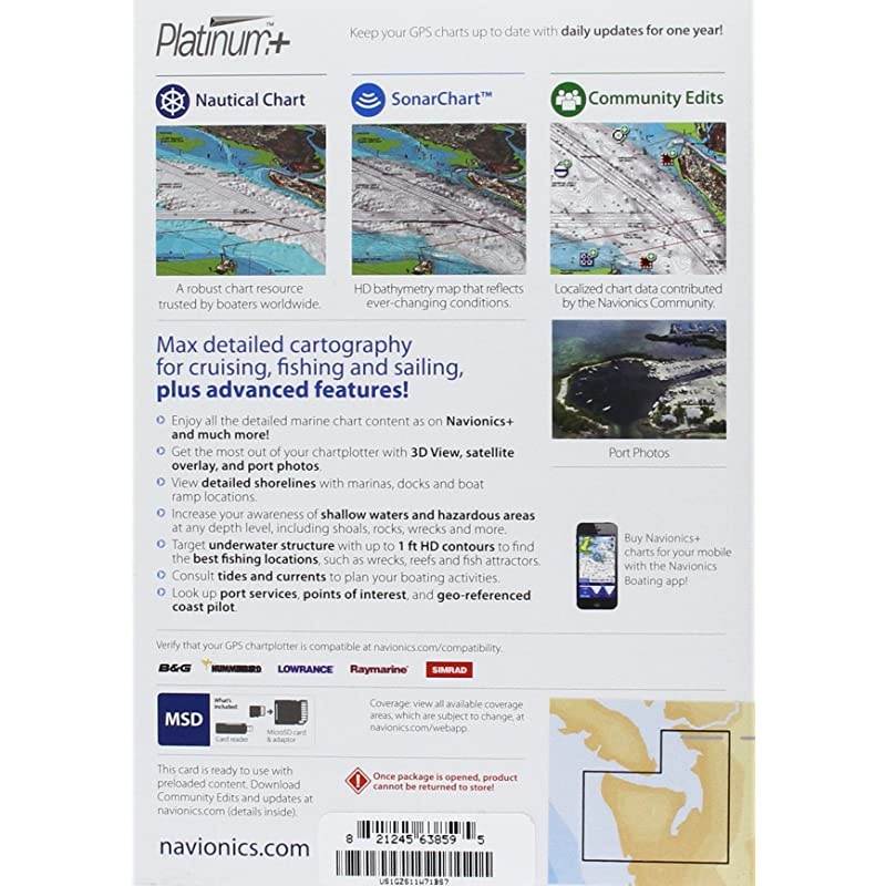 Platinum+ SD 638 Puget Sound Nautical Chart on SD/Micro-SD Card - MSD/638P+