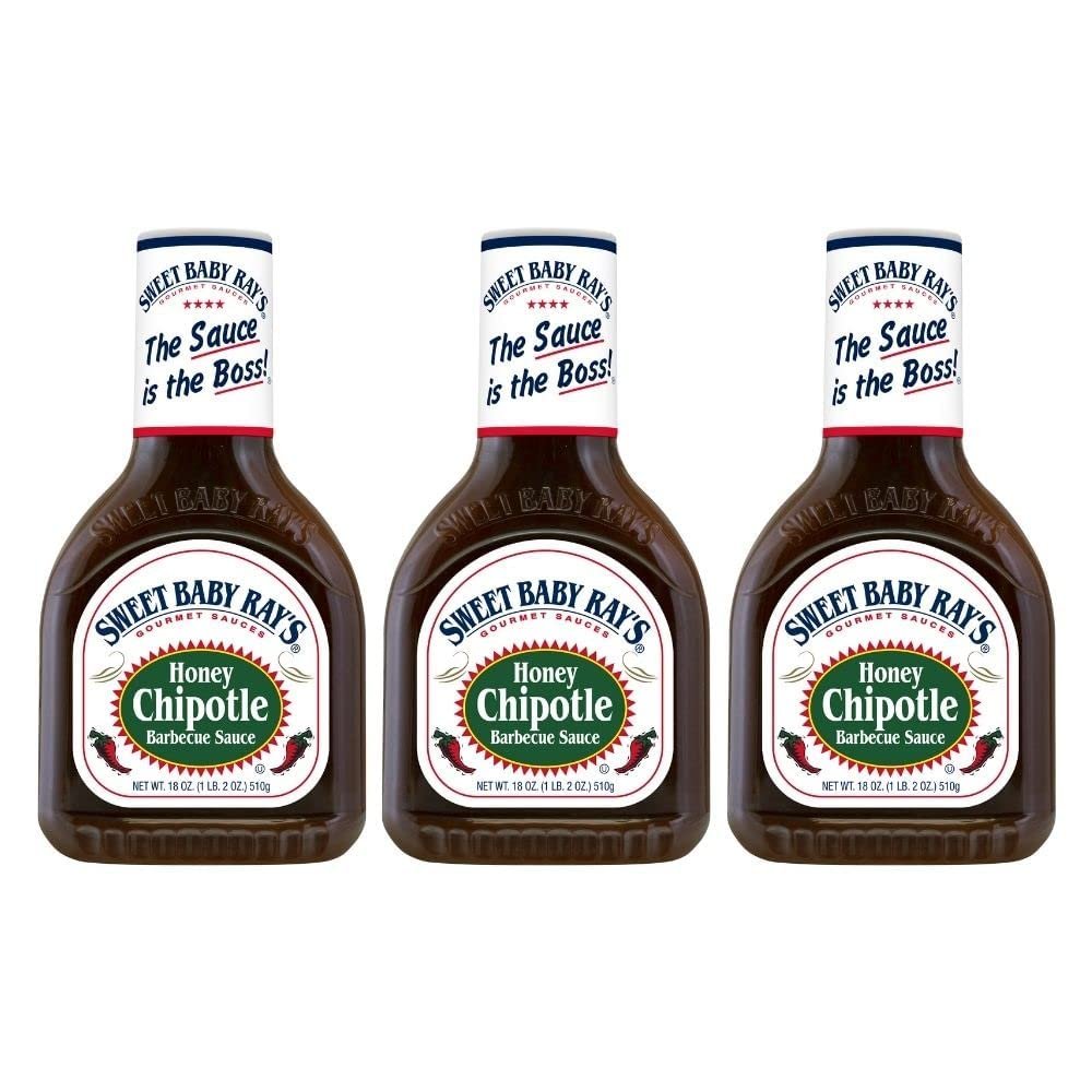 Sweet Baby Ray's Honey Chipotle Barbecue Sauce - 18oz (Pack of 3)