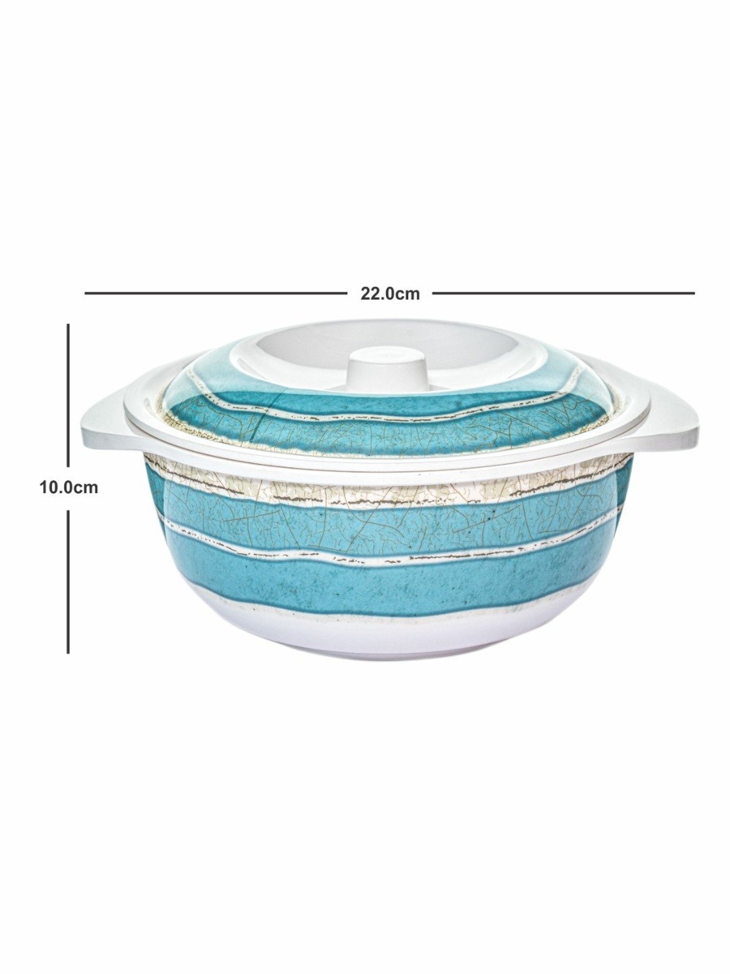 Servewell Blue Melamine Casserole with Lid - Set of 2
