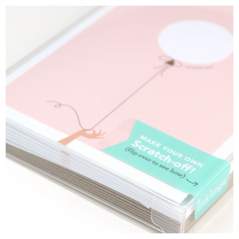 6ct " Your Writing Here" Balloon Scratch-off Greeting Cards