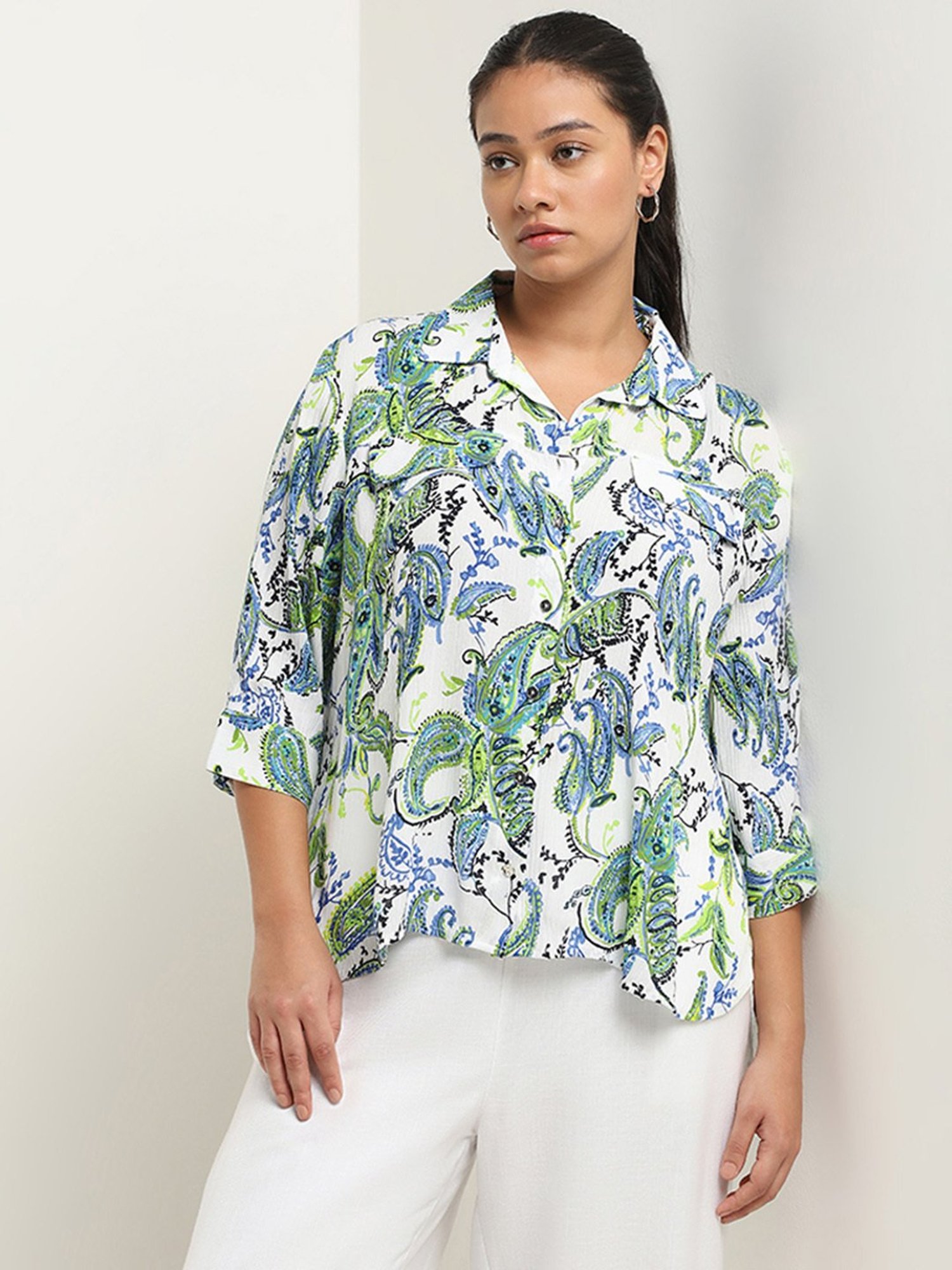 Gia by Westside Multicolor Paisley Design Blouse