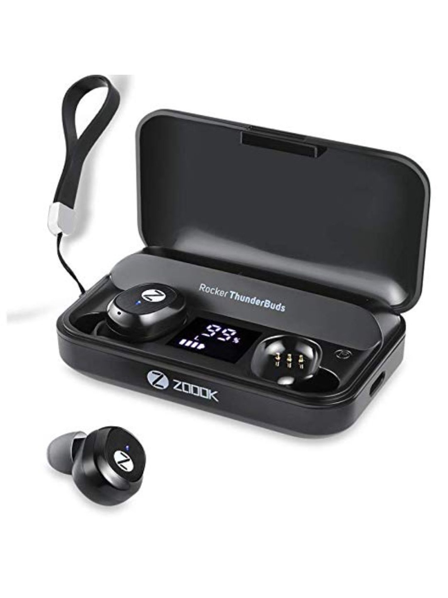 Zoook Rockre Thunder Buds Wireless Earbuds with in-Built Mic (Black)