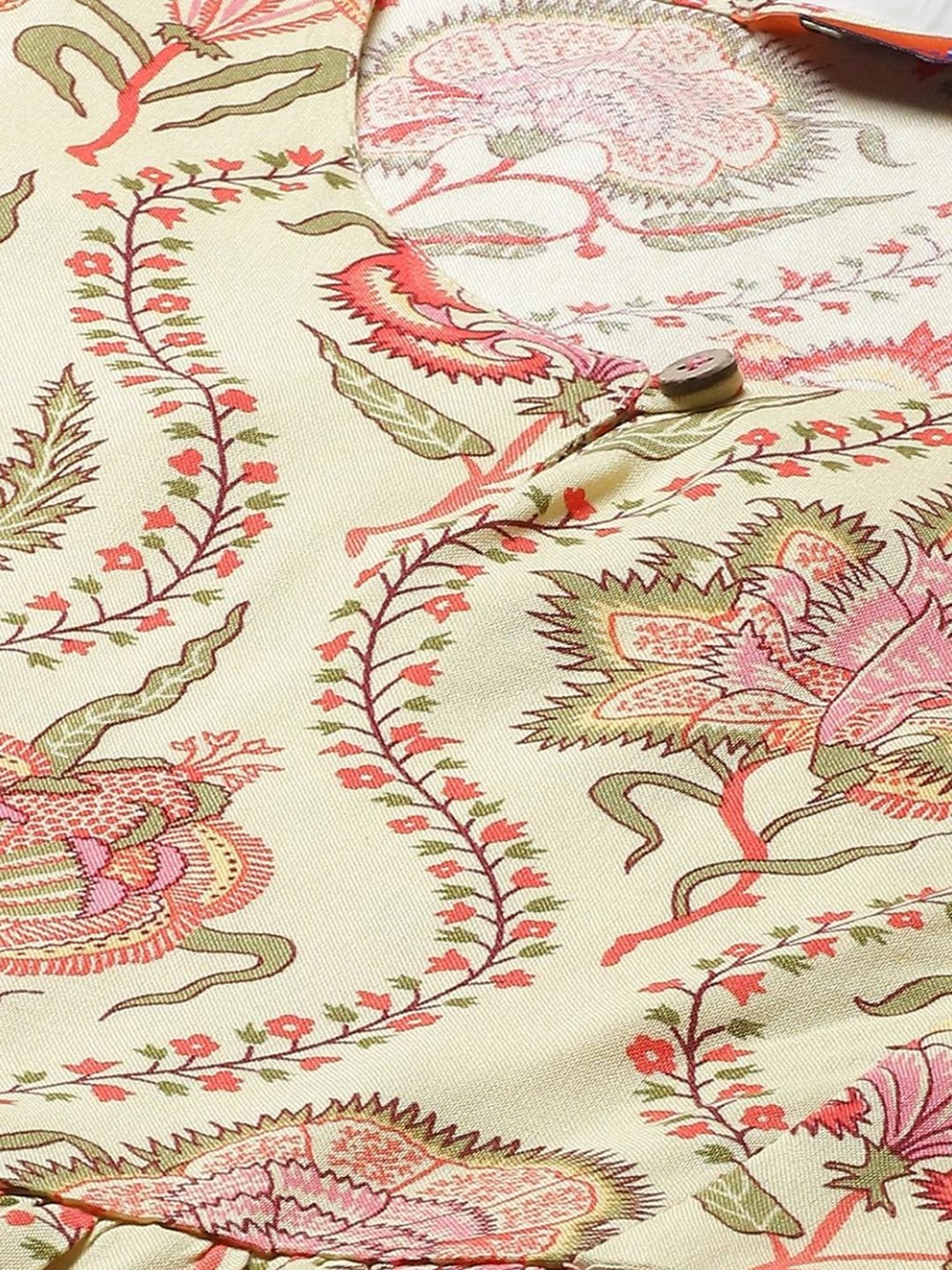 Rangriti Yellow Printed Top