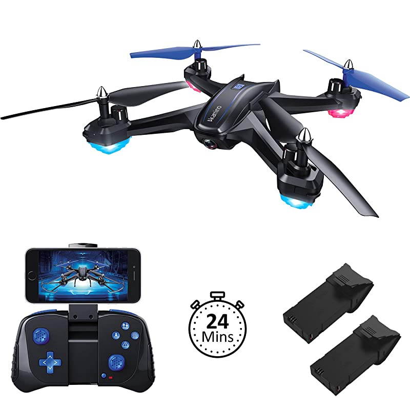 S6 WiFi FPV Drone RC Quadcopter with 120 FOV 720P HD Camera for Adult Portable Aircraft Toy for Beginners with Trajectory Flight Gravity Sensor 3D Flip APP Control