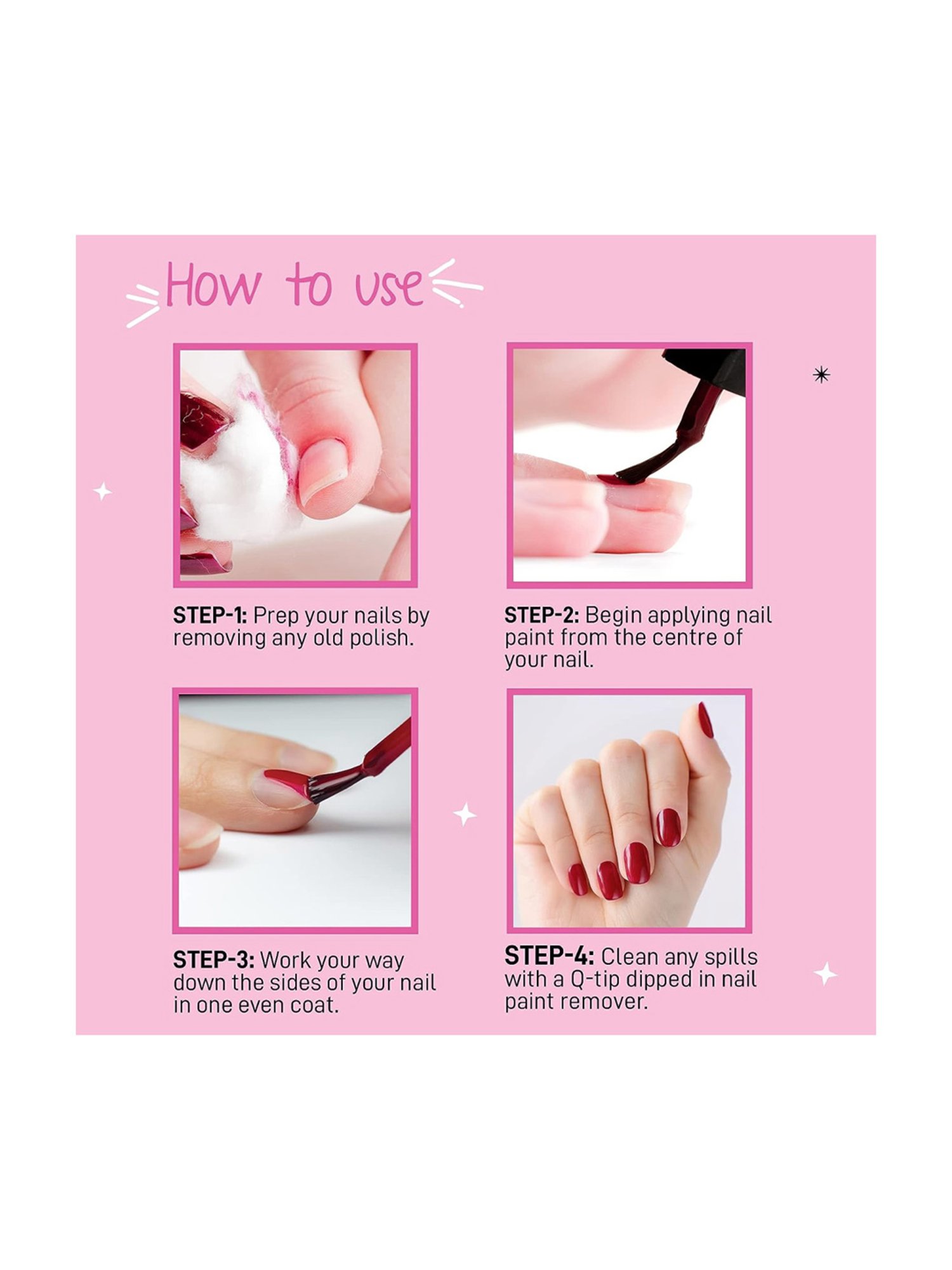 Color Fx Nail Fix Cure-In Mask, Moisturizer, Nail Enamel Remover & Nail Buffer Combo, Pack of 4