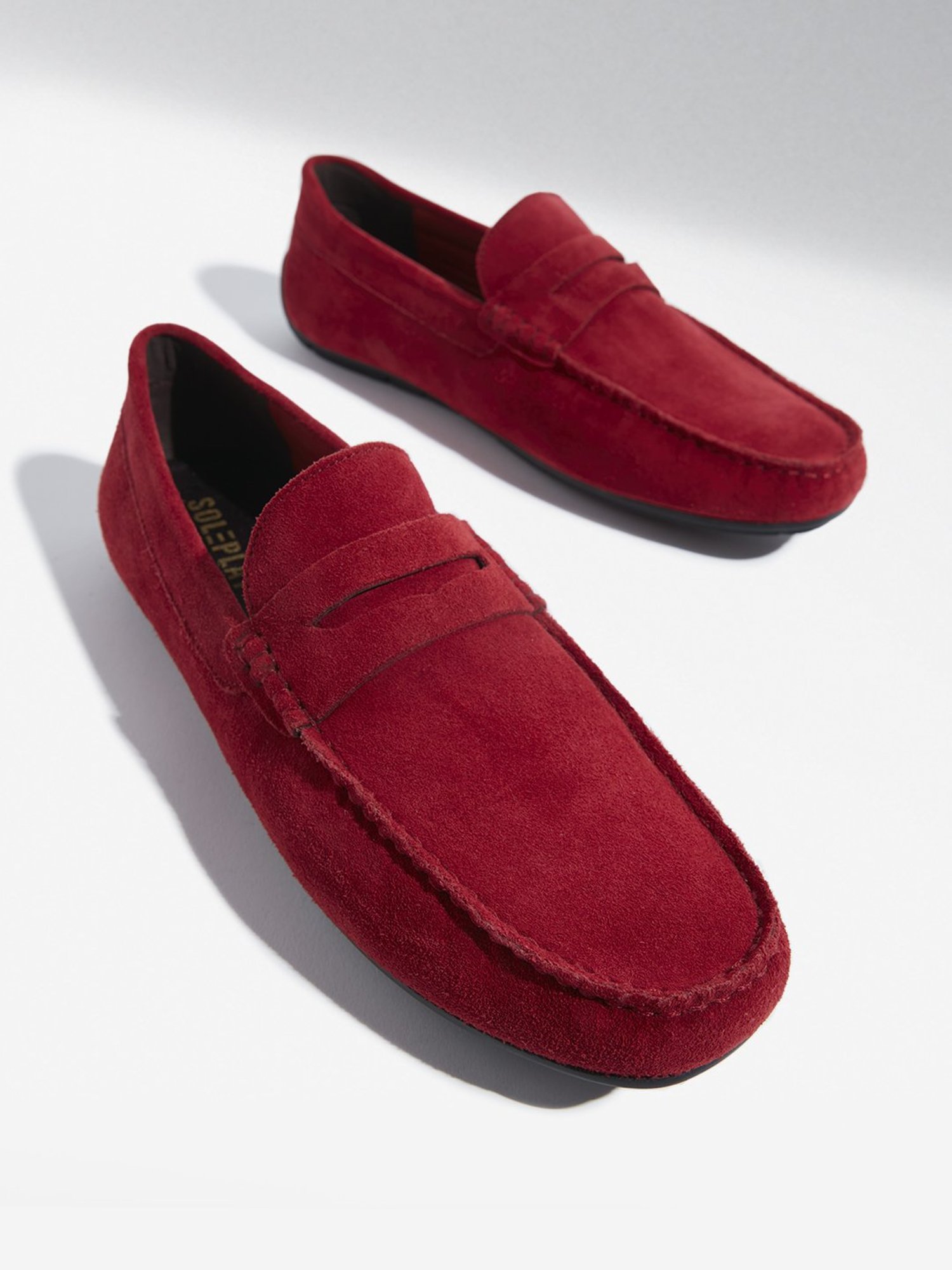 SOLEPLAY by Westside Red Suede Loafers