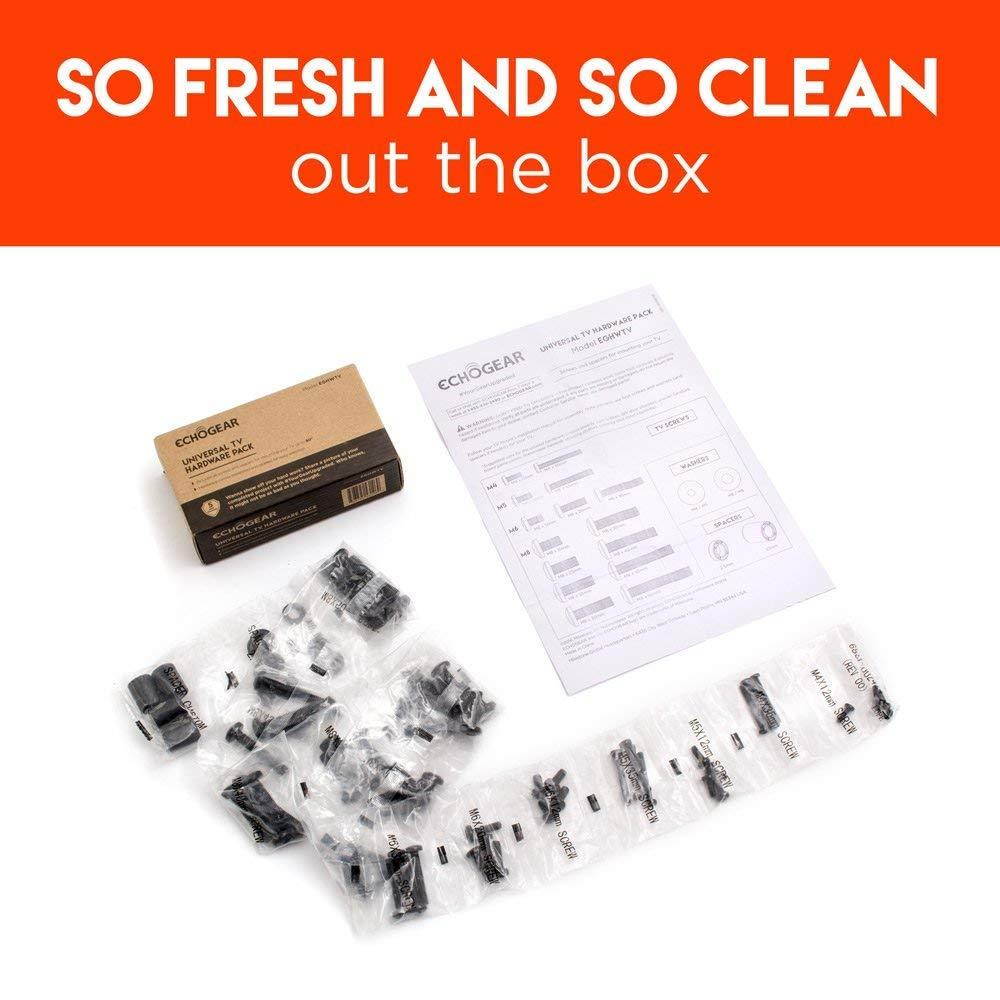 Echogear Universal TV Mounting Hardware Pack - Compatible with All TVs Up to 82" Including Samsung - Pack Contains M4, M5, M6, M8 TV Screws - Works with Any TV Mount