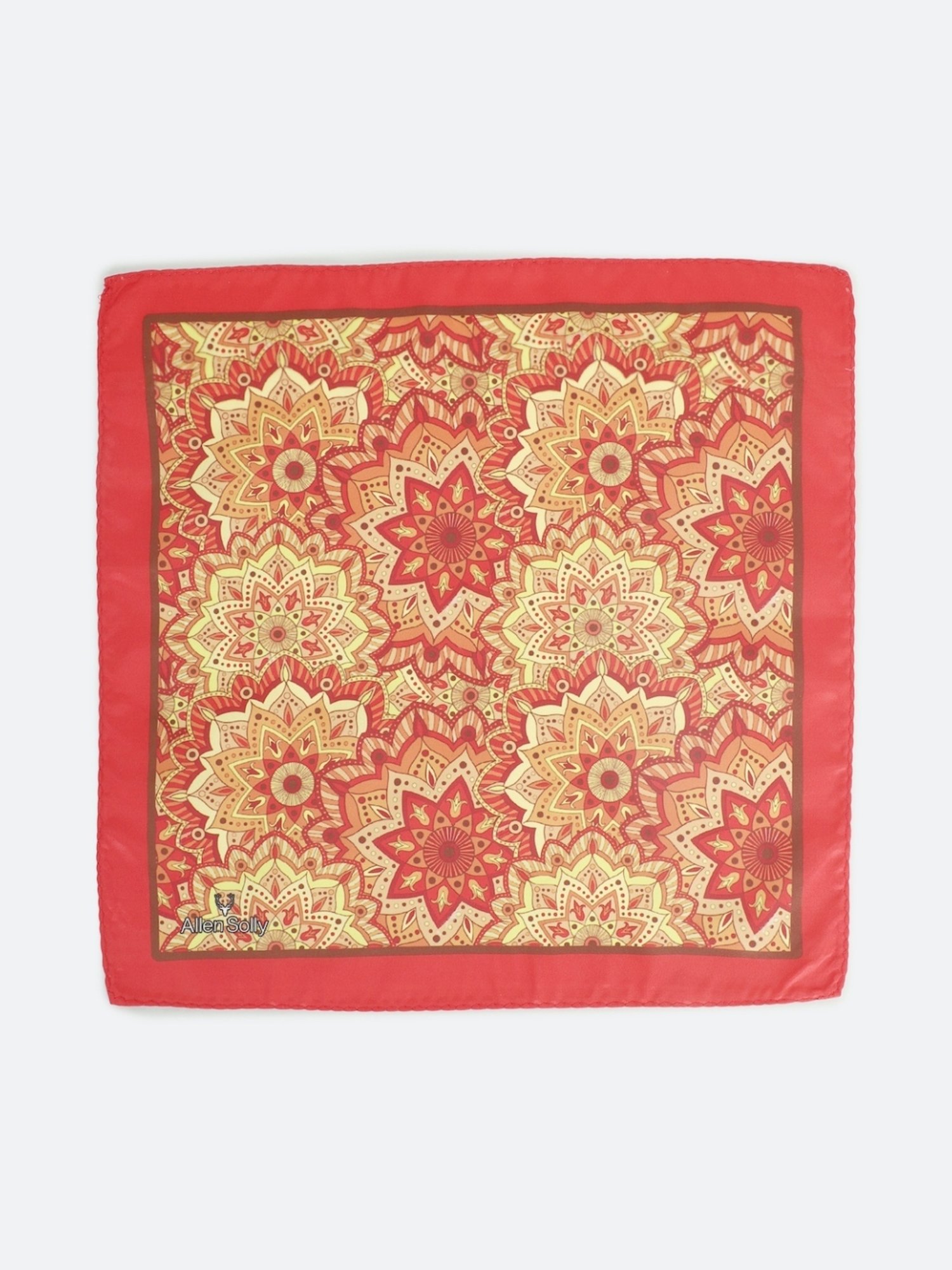 Allen Solly Red & Beige Printed Pocket Square