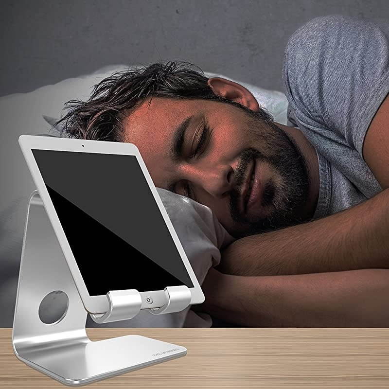 Desktop Cell Phone Stand,  Aluminum Phone Dock Cradle Tablet Stand Holder, for Switch, iWatch, iPad, E-Reader, Mobile Phone, Android Smartphone, iPhone 12 Pro Max/11/X Accessories Desk - Grey