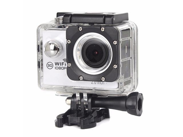 2.0 inch 1080P Action Camera Wifi 170 Degree Lens 50M Waterproof Pro Sport DV Bike Helmet Cam Mini Camcorder White Color Cam