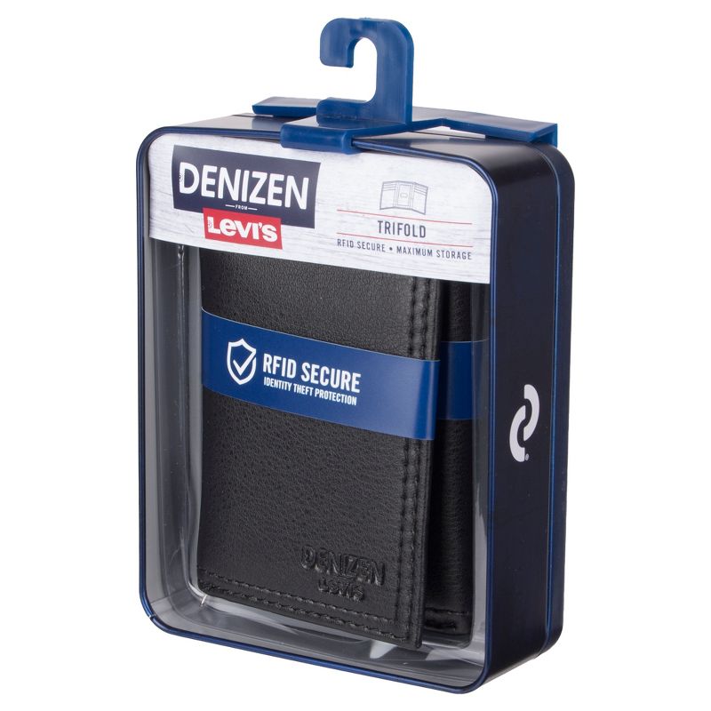 DENIZEN® from Levi's® Men's RFID Trifold with Zipper Pocket Wallet - Black