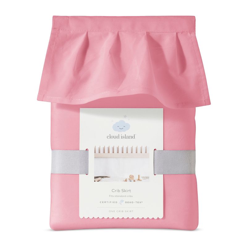 The Peanutshell Farmhouse Crib Skirt  - Gray