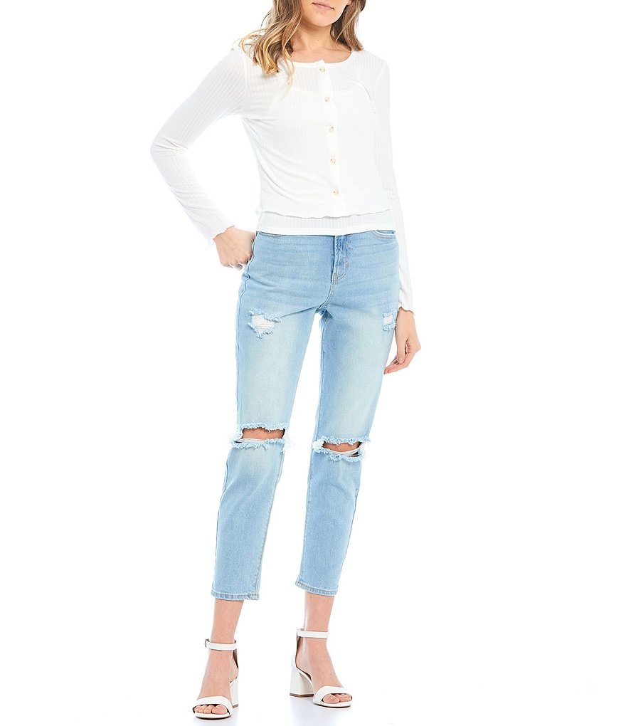 Originality Long Sleeves Cardigan Twinset