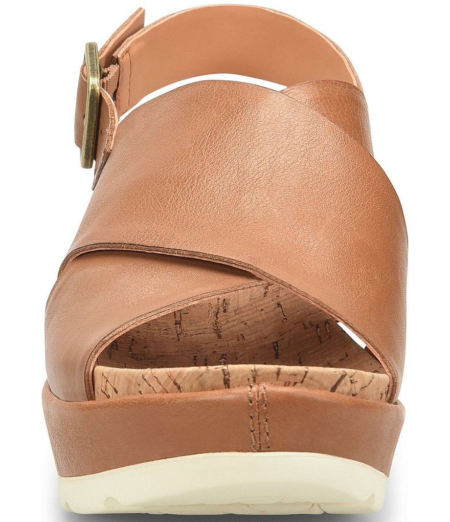 Kork-Ease Chloe Leather Slingback Wedge Sandals