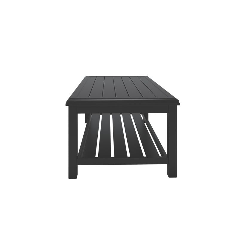 Castle Island Rectangular Cocktail Table - Dark Brown  - Outdoor by Ashley