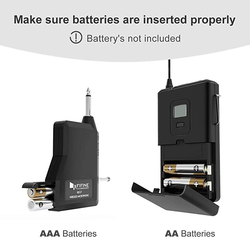 Wireless Microphone System Wireless Microphone set with Headset and Lavalier Lapel Mics Beltpack Transmitter and ReceiverIdeal for Teaching Preaching and Public Speaking ApplicationsK037B