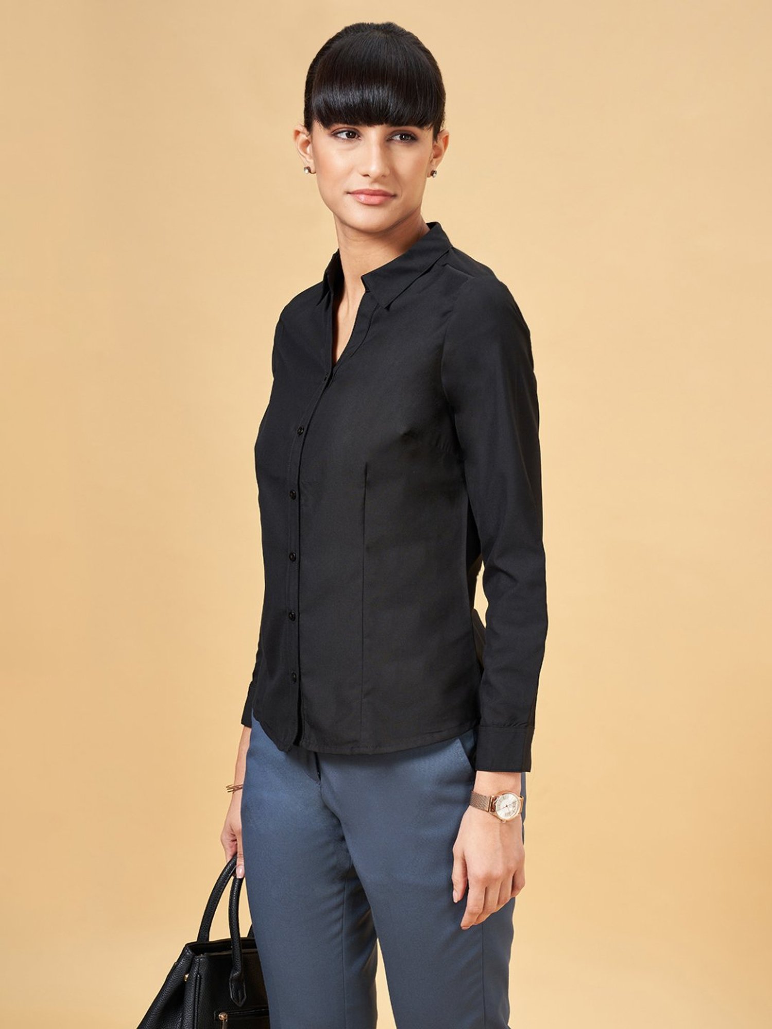 Style Quotient Brown Regular Fit Formal Shirt