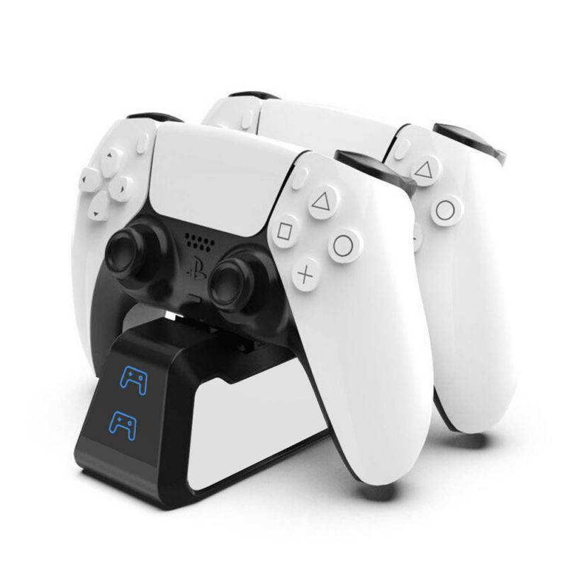 Megadream Charger Station for PS5 Controller, Dual Upgraded Copper Ports Fast Charging Dock Stand for Sony Playstation 5 DualSense Controller with LED Indicator