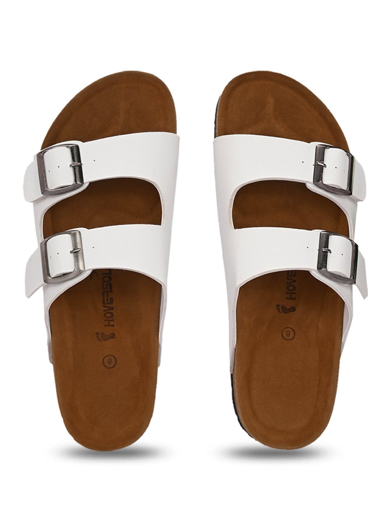 Hoversole Men's White Cork Casual Sandals
