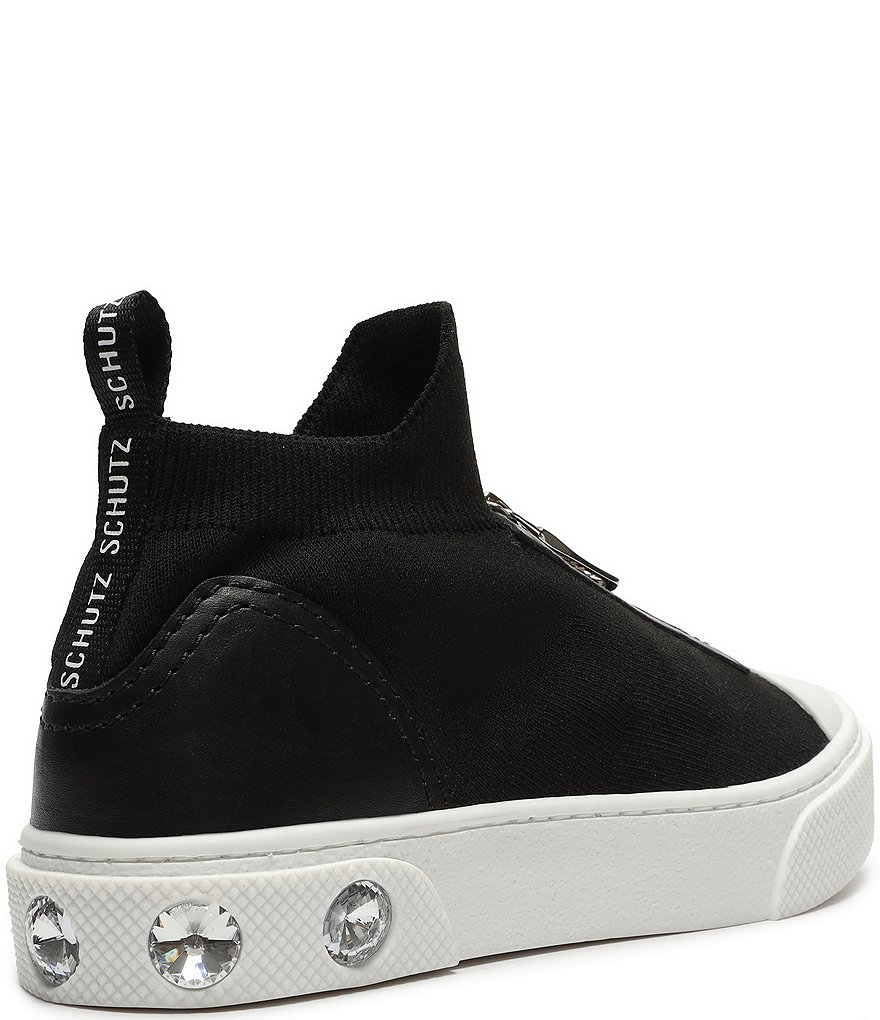 Schutz Maryanne Studded Detail Zip Front Sneakers