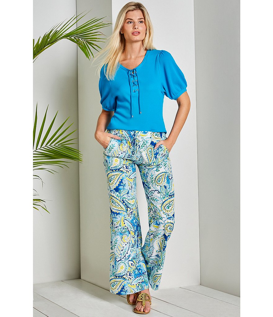 Lauren Ralph Lauren Audrie Leather Logo Thong Sandals