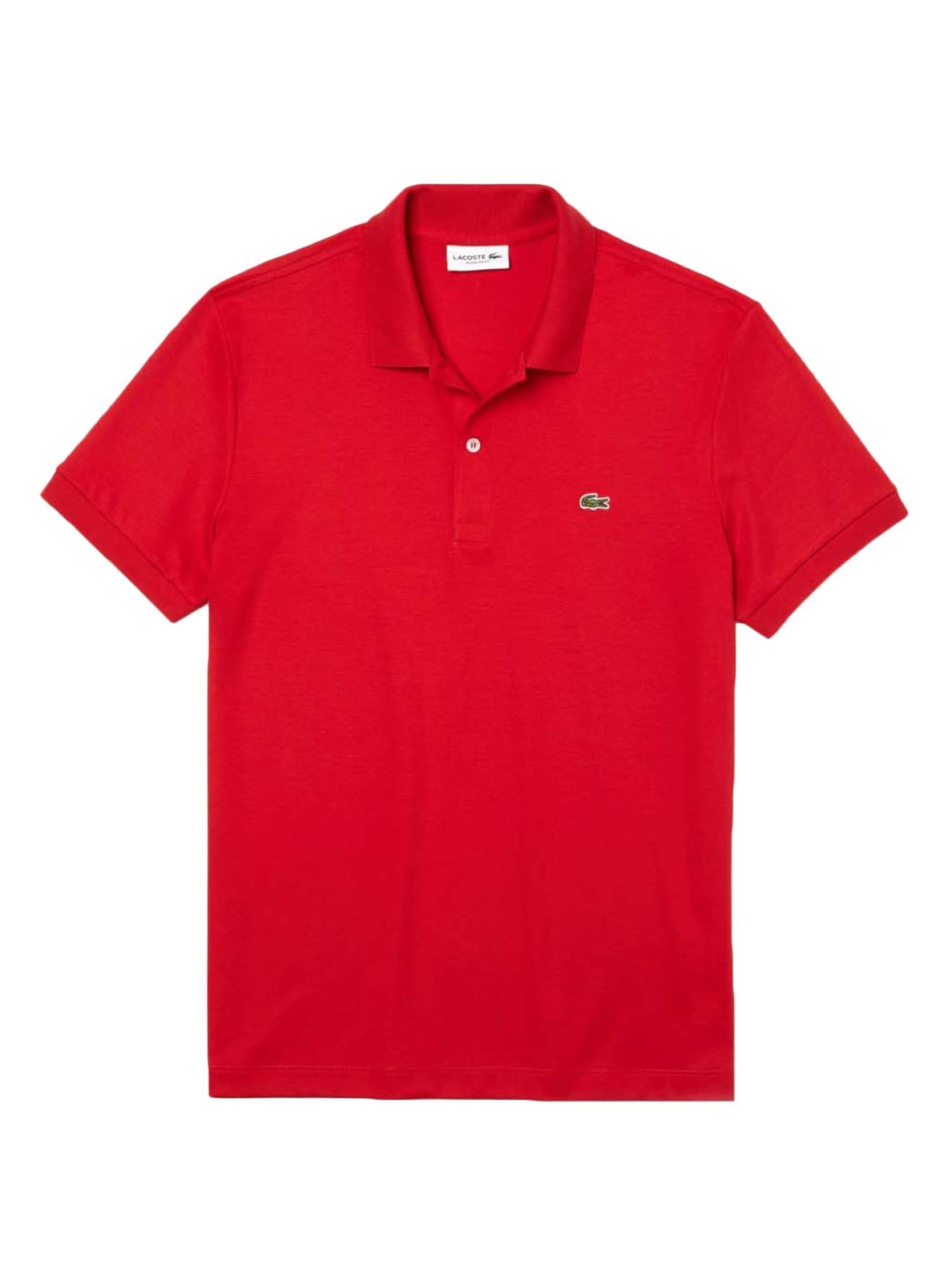 Lacoste Red Cotton Regular Fit Polo T-Shirts
