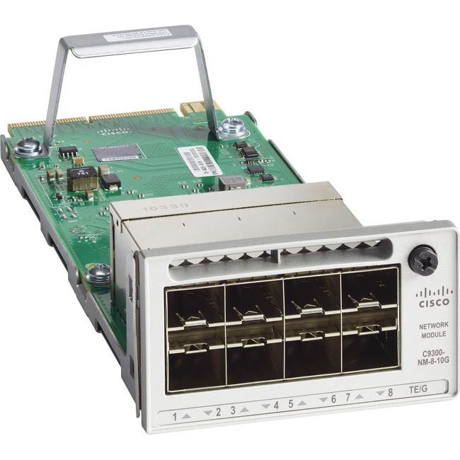 Cisco - C9300-NM-8X - Cisco Catalyst 9300 8 x 10GE Network Module - For Data Networking 8 10GBase-X Network - Twisted