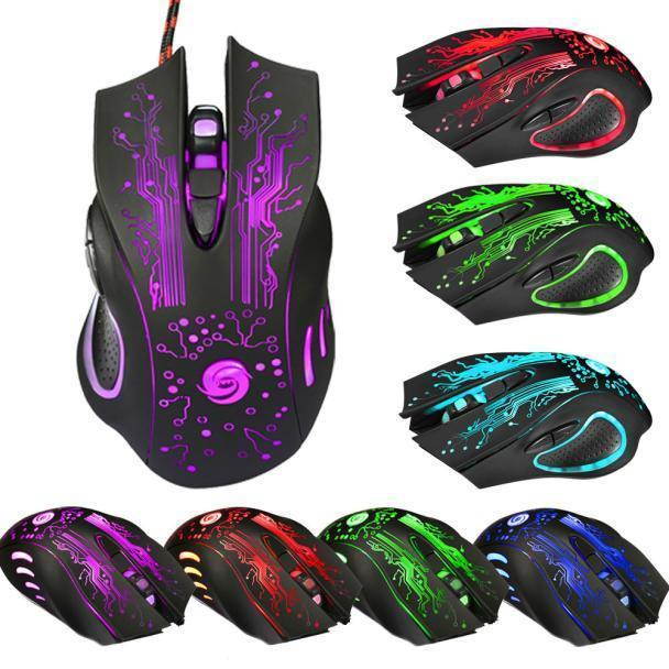 6 Buttons 5500 DPI LED Optical USB Wired Gaming PRO Mouse Mice Computer Mouse