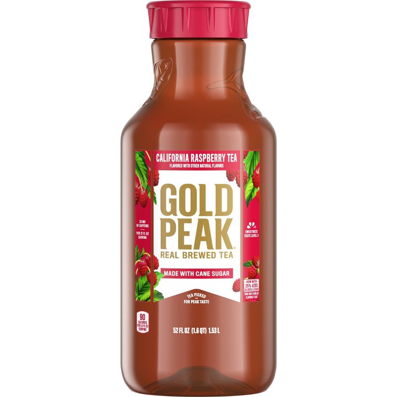 Gold Peak Raspberry Flavored Iced Tea Drink - 52 fl oz