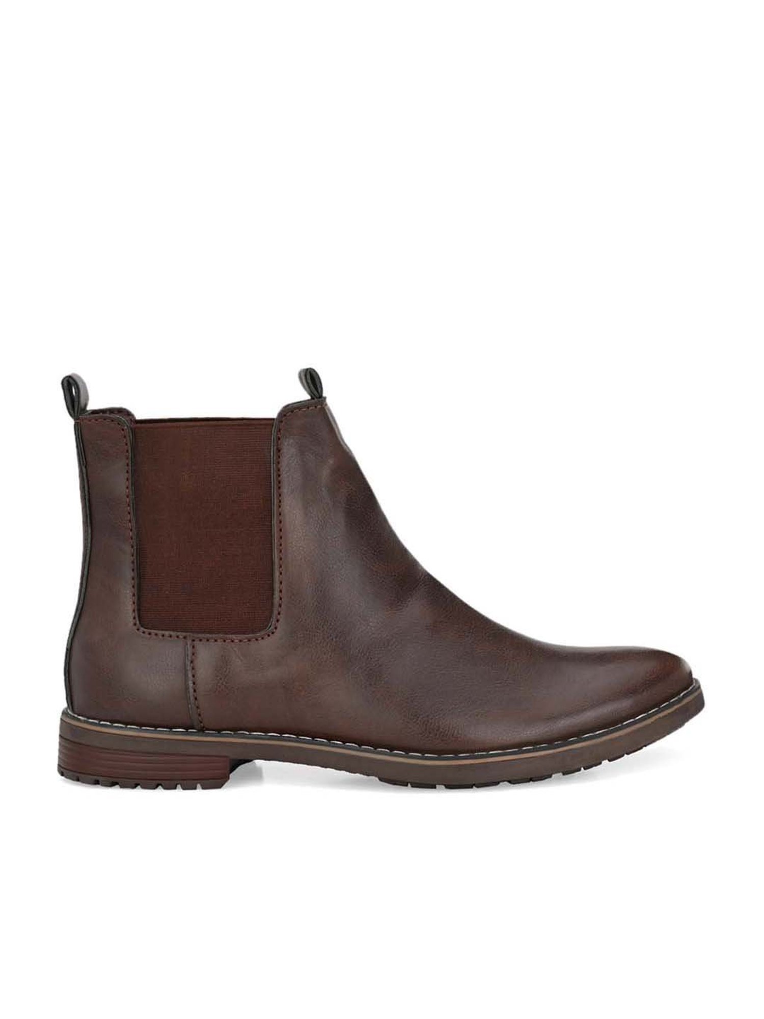 El Paso Men's Brown Chelsea Boots