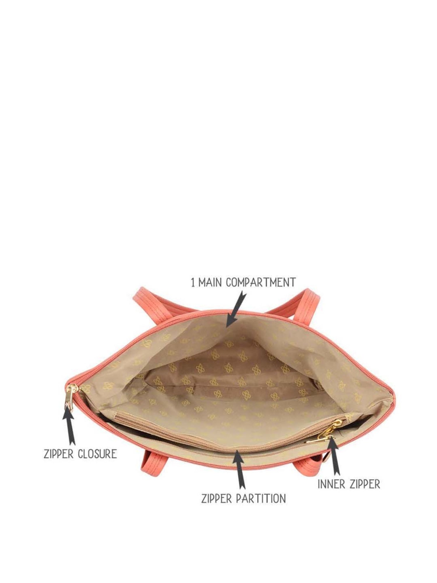 Baggit Red Solid Large Tote Handbag