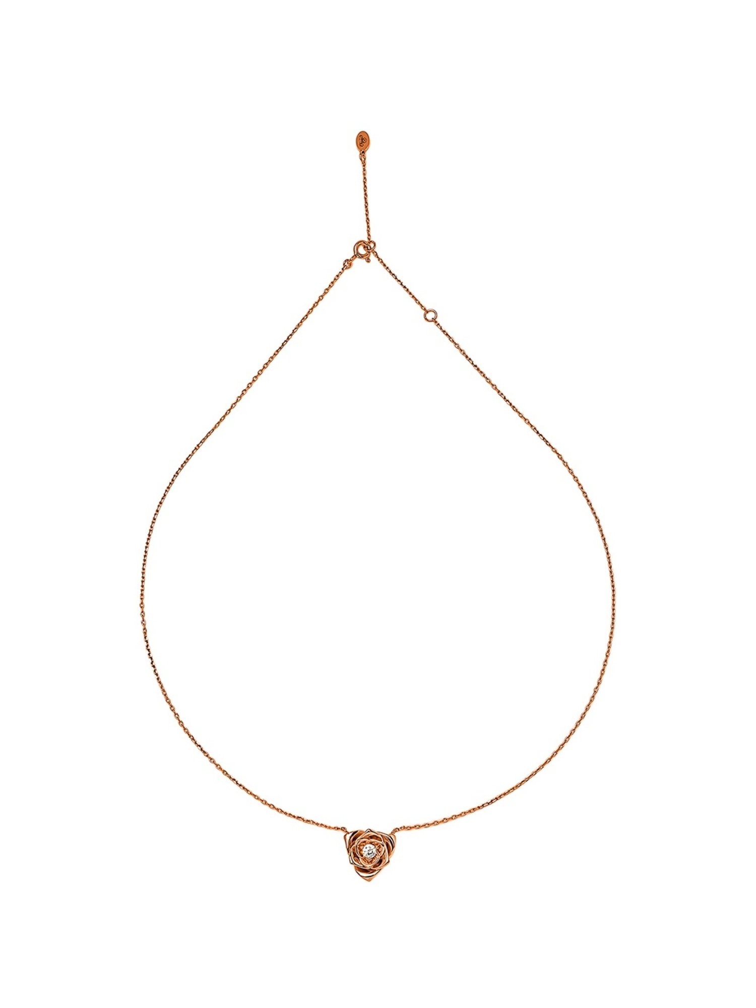 Silberry 92.5 Sterling Silver Rose Gold Rosetta Necklace