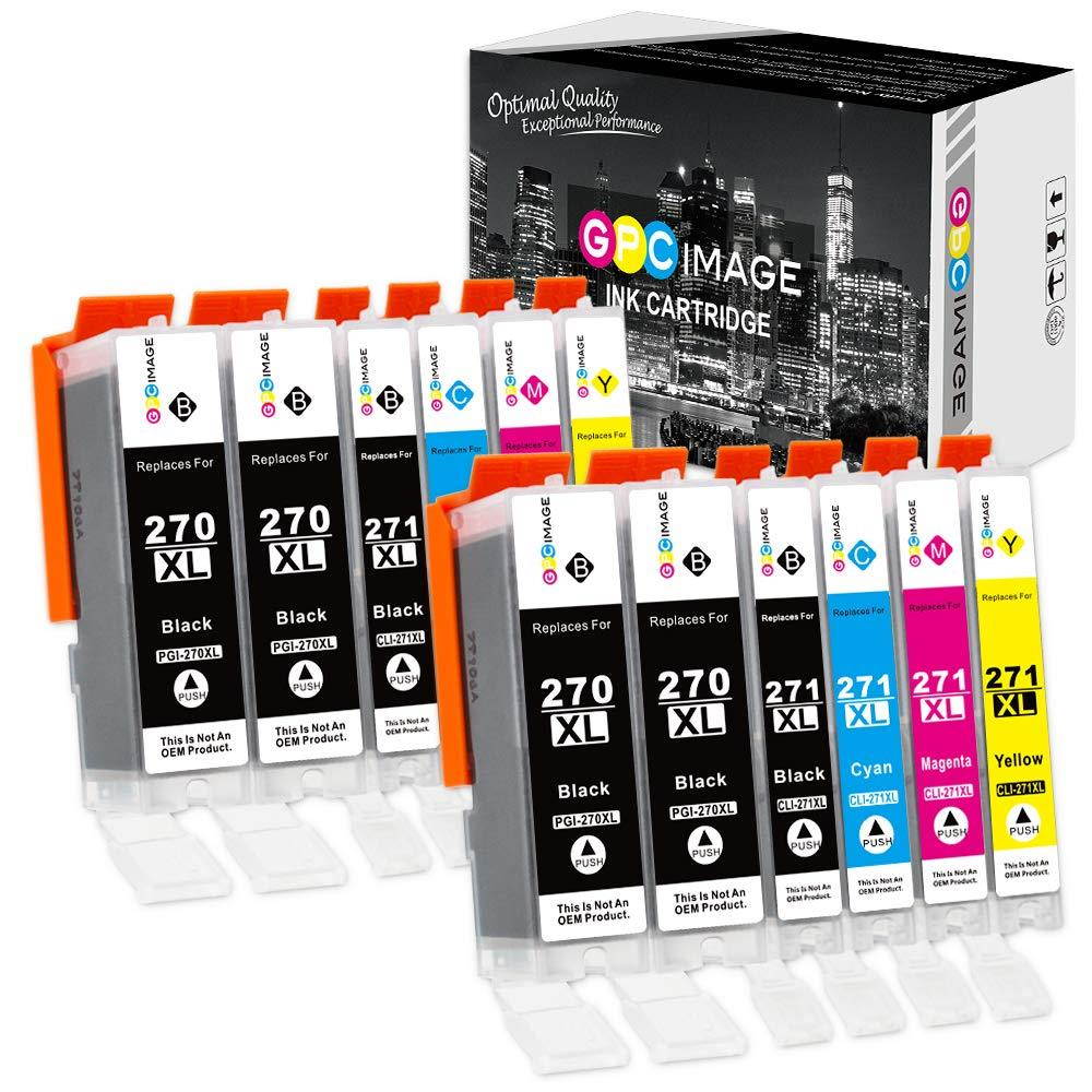 GPC Image Compatible Ink Cartridge Replacement for Canon PGI-270 271 Ink Cartridges to use with PIXMA MG6820 MG6821 MG7720 MG5720 MG5722 TS6020 Printer (PGBK, Black, Cyan, Magenta, Yellow, 12 Pack)