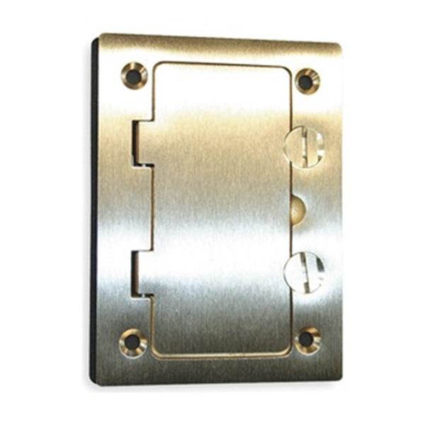 Hubbell Wiring Device-Kellems Floor Box Cover,Rectangular,Brass  S3826