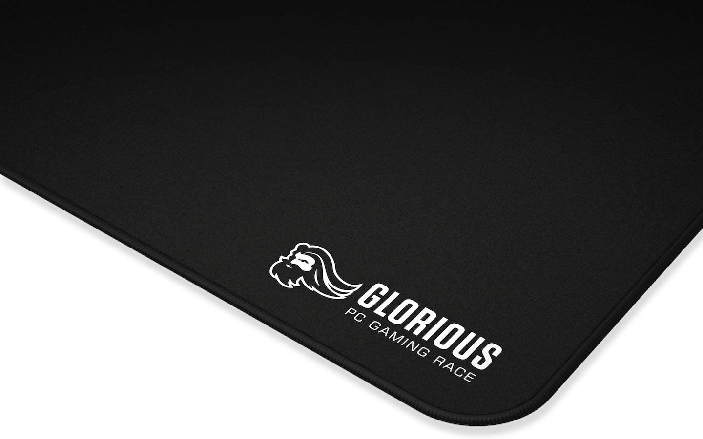 Glorious Extended Gaming Mouse Pad/Mat - Long Black Cloth Mousepad, Stitched Edges | 11"x36" (G-E)