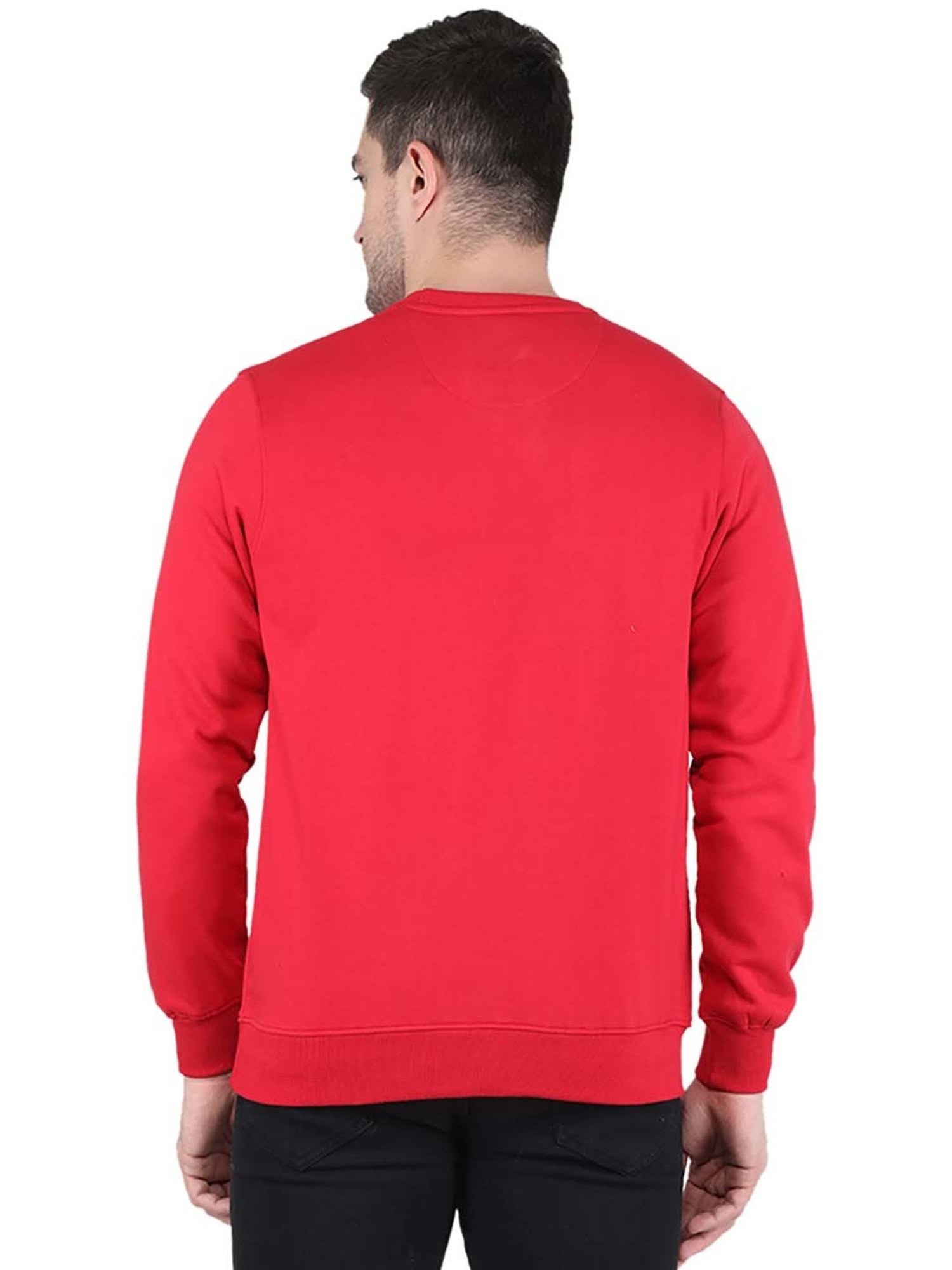 MOCA by Monte Carlo Red Regular Fit Printed Sweatshirt