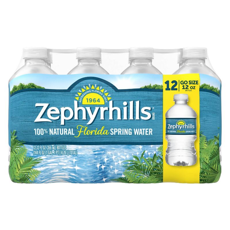 Zephyrhills Brand 100% Natural Spring Water - 12pk/12 fl oz Bottles