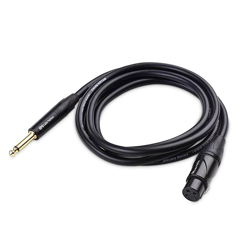 XLR to 14 TS Microphone Unbalanced Female XLR to Male 14 635mm TS 6 Feet
