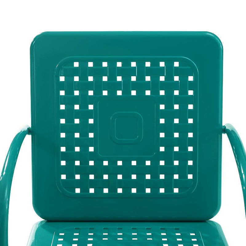 2pk Bates Outdoor Metal Chairs Turquoise - Crosley