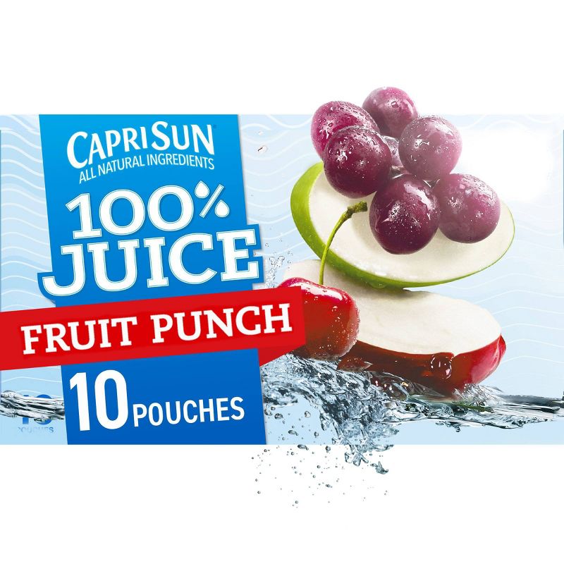 Capri Sun 100% Fruit Punch Juice - 10pk/6 fl oz Pouches