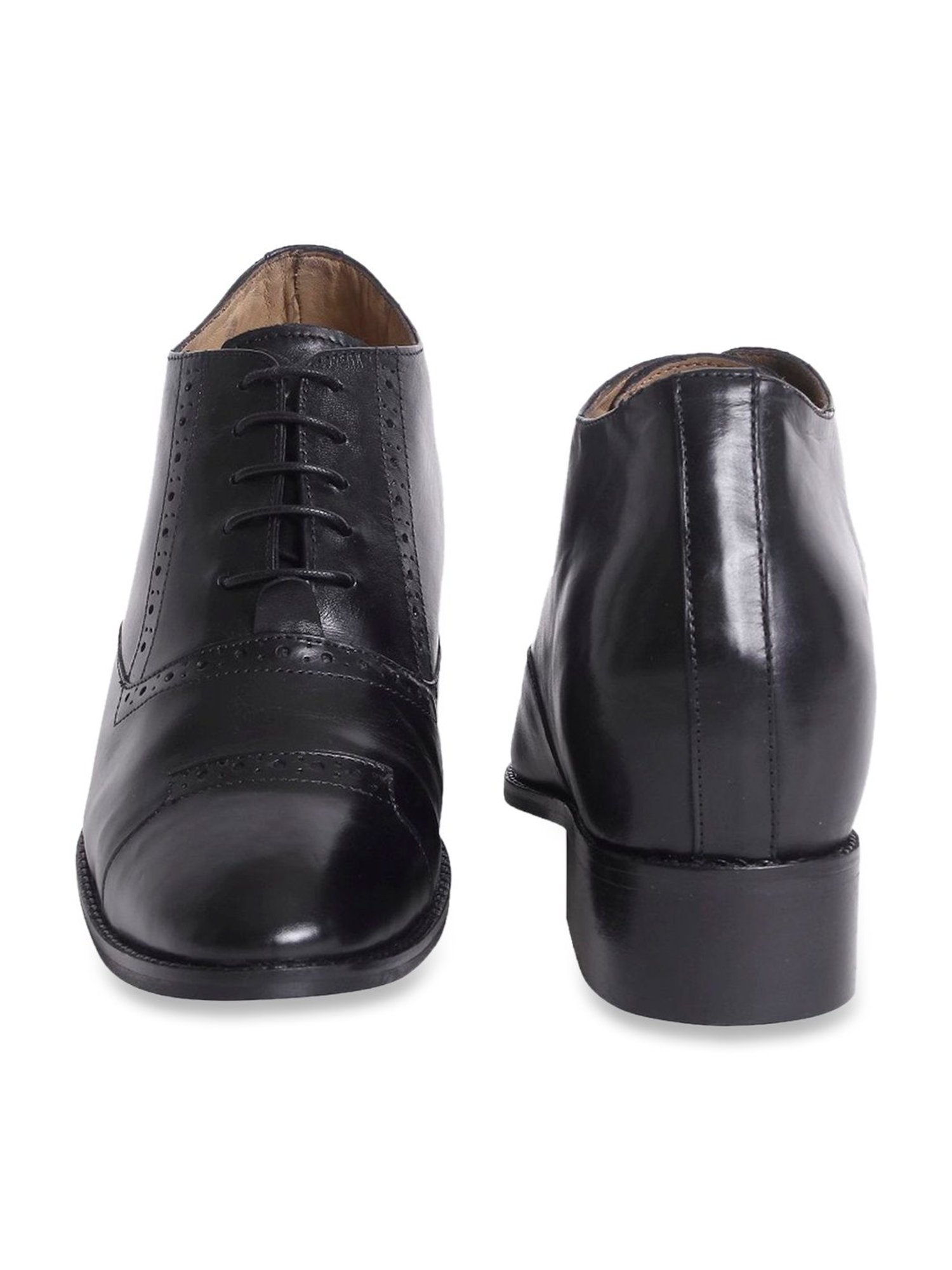 Celby Men's Height Increasing Black Derby Boots