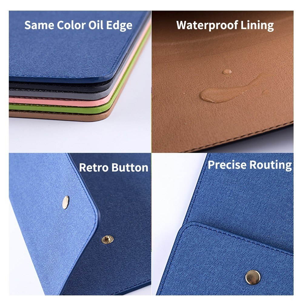 Creative PU Leather Portfolio A4 File Pouch Document Bag Contract Invoice Bill Storage Organizer for Office