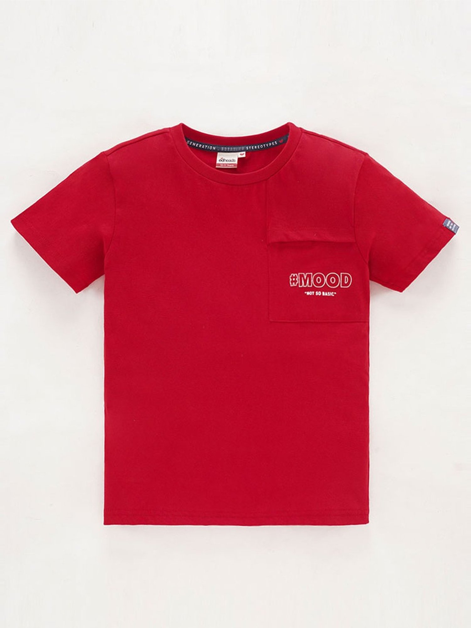 Edheads Kids Red Cotton Printed T-Shirt