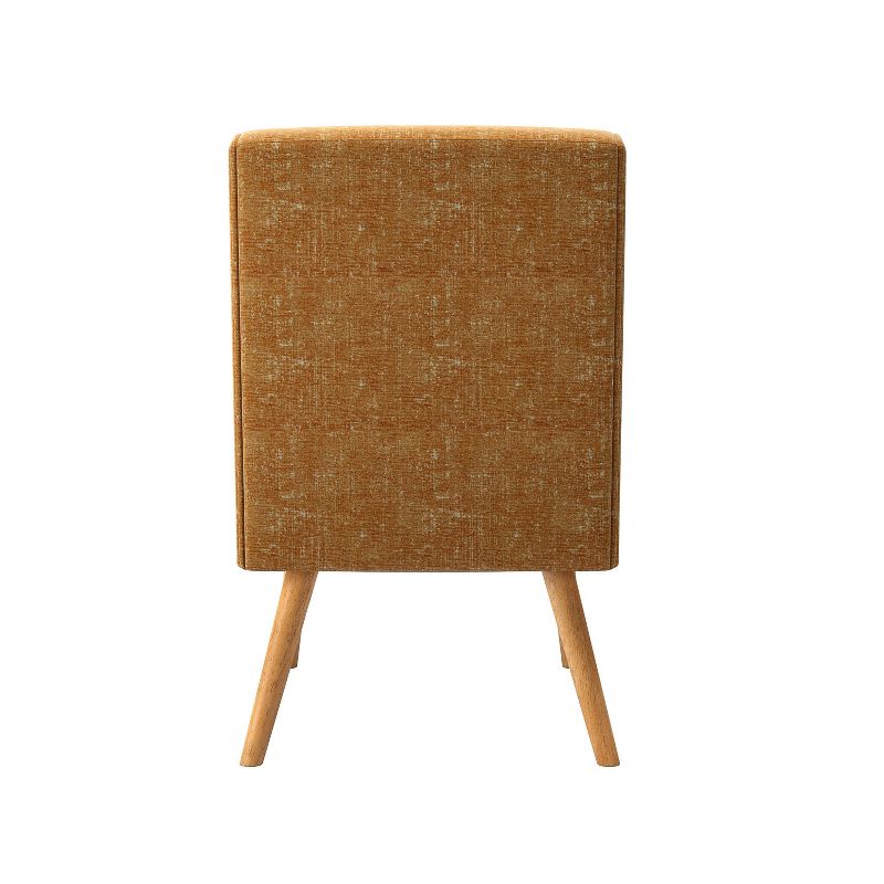 Set of 2 Webster Button Tufted Armless Chair Textured Chenille Orange - Handy Living