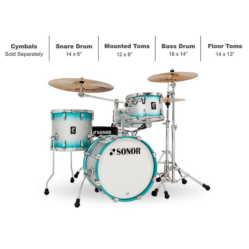 Sonor SONOR AQ2 Bop Maple 4-Piece Shell Pack Aqua Silver Burst