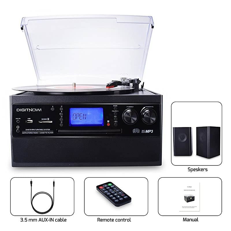 VICTROLA V50200BK V50    S RETRO RECORD PLAYER WITH BLUETOOTH  AND CD PLAYER   USB  BLACK