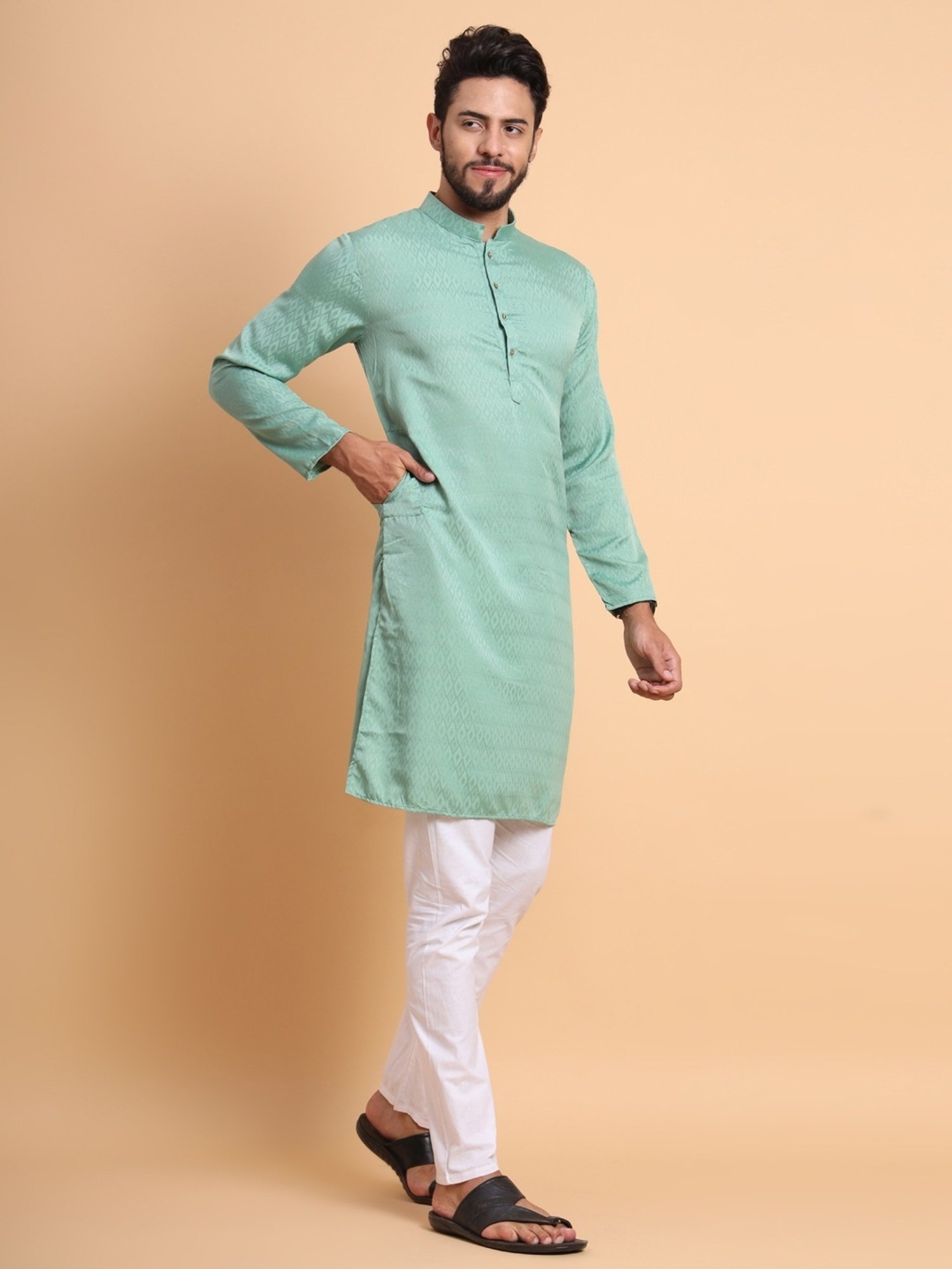 SWAGG INDIA Turquoise Regular Fit Kurta