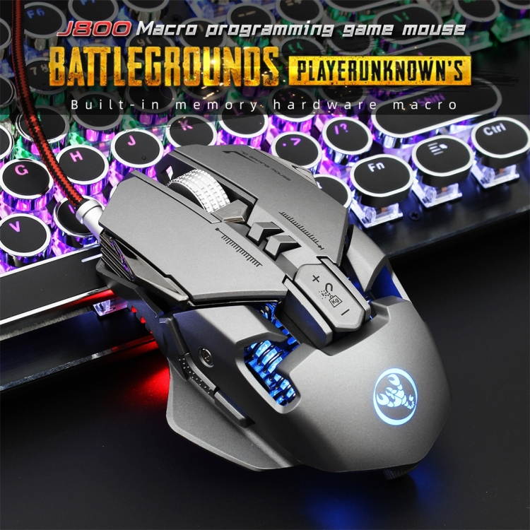 Mechanical Gaming Mouse - 6400 dpi 7 Programmable Buttons LED Backlight for LOL Dota PC Laptop - USB Wired Ergonomic Adjustable