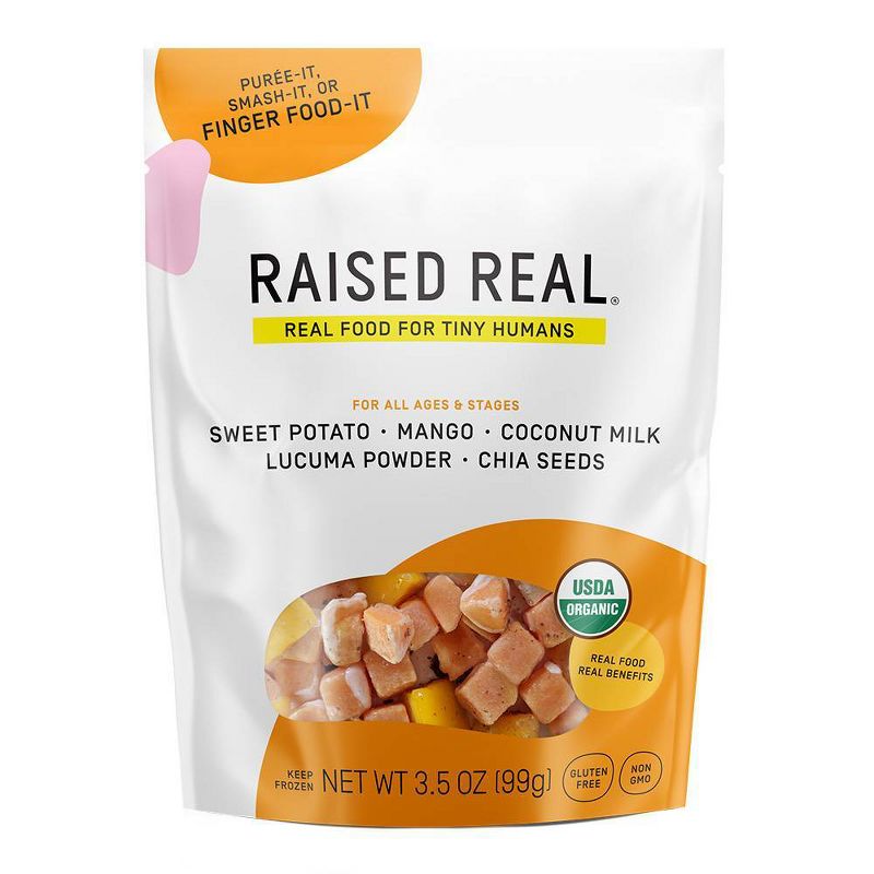 Raised Real Organic Sweet Potato + Mango Frozen Baby and Toddler Food - 3.5oz
